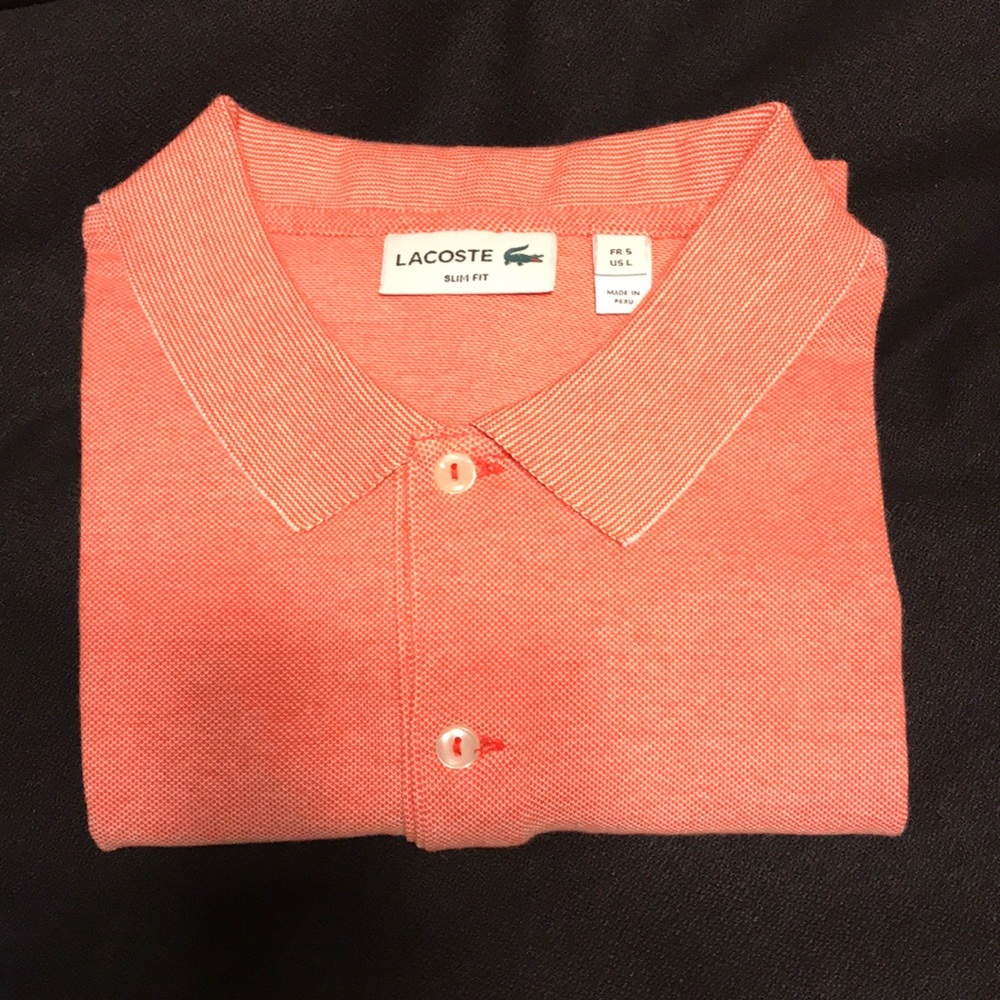 Lacoste slim fit polo size 5 or size L